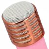 Портативная колонка-караоке + 2 микрофона, Bluetooth, USB, TF, AUX, T7, Розовый / Беспроводная колонка / Блютуз колонка