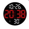 Цифровые настенные LED-часы SM-602 с будильником, пультом управления, датой, днем недели, температурой, влажностью