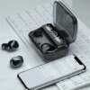 Беспроводные Bluetooth наушники с дисплеем и микрофоном TWS M10, Черный / Блютуз наушники с функцией PowerBank