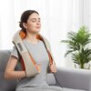 Роликовый массажер для шеи и плеч с подогревом, Massager of Neck Kneading, Бежевый / Универсальный массажер для тела