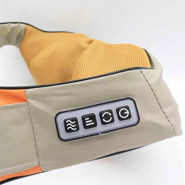 Роликовый массажер для шеи и плеч с подогревом, Massager of Neck Kneading, Бежевый / Универсальный массажер для тела