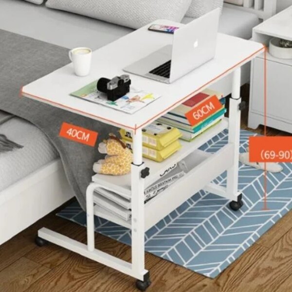Стол компьютерный на колесиках с регулировкой высоты Laptop Table 60 х 40