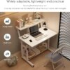 Компьютерный стол 1849 белый 60×60×80 см Стол для ноутбука, обучение и работы 1849 с полками для дома и офиса