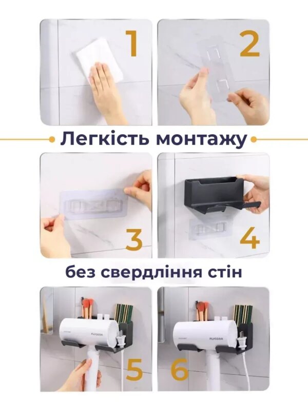 Держатель для фена Настенный выпрямитель для волос Фен Подставка для волос Органайзер для ванной Полки Полки для туалета