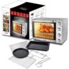 Электрическая духовка Zepline ZP-00369 60 л, 2200 Вт, с конвекцией и грилем, настольная электропечь из нержавеющей стали
