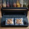 Вакуумный упаковщик для продуктов 200Вт с LED-подсветкой и рулоном пакетов, Zepline ZP-00373 / Кухонный вакууматор для мяса