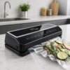 Вакууматор 35 см с рулоном пакетов, LED, 200Вт, ZP-00374, Черный / Вакуумный упаковщик с резаком для сухих и влажных продуктов