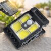 Фонарь-прищепка SSP-07/TS-21A-B / Светильник на солнечной панели, аккуммулятор, датчик движения / Водонепроницаемый светодиодный