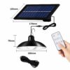 Подвесной солнечный LED-светильник на тросе с пультом ДУ и датчиком сумерек, 1.8 Вт, 6500K, IP44