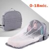 Сумка-люлька для новорождённых 3 в 1 Rudik с матрасиком, москитной сеткой и игрушками, серая