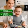 Набор детской посуды из 6 предметов серый 26X-35