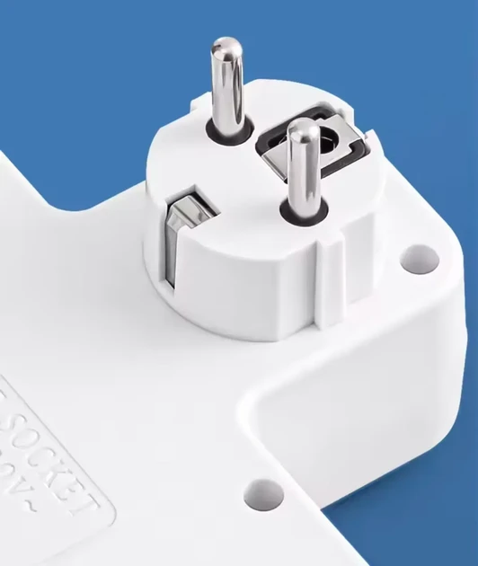 Сетевой адаптер 8625UL с ночником, 4 розетки + USB + Type-C (17559/MG) Белый