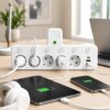 Сетевой фильтр 5 розеток + USB/адаптер на 5 розеток + USB с индивидуальными кнопками и LED-подсветкой
