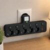 Сетевой фильтр 5 розеток + USB/адаптер на 5 розеток + USB с индивидуальными кнопками и LED-подсветкой Черный