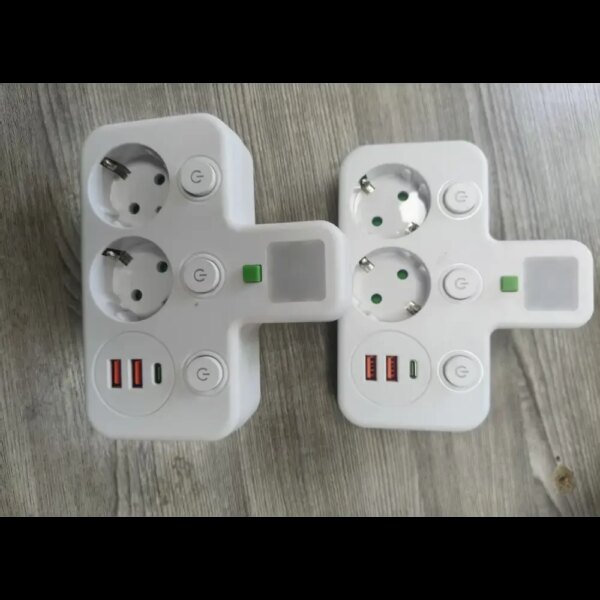 Розетка Адаптер  Удлинитель 2 входа БЕЛЫЙ 8623UL 2USB+1PD AND WL-1