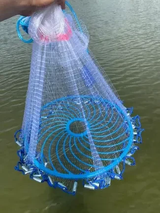 Рыболовная сеть для ловли рыбы FISH NET 0240 2,5 м кольцо 45 см удобная и компактная модель