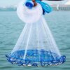 Рыболовная сеть для ловли рыбы FISH NET 0240 2,5 м кольцо 45 см удобная и компактная модель
