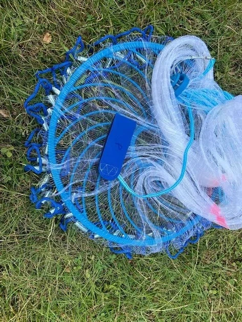 Рыболовная сеть для ловли рыбы FISH NET 0240 2,5 м кольцо 45 см удобная и компактная модель