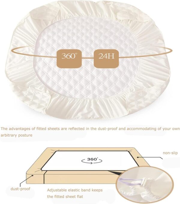 Наматрасник непромокаемый с бортами/Водонепроницаемый стеганый наматрасник 180х200 см Белый
