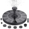 Плавающий садовый фонтан с солнечной панелью и различными насадками Solar Fountain Черный