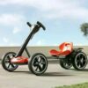Детский складной электромобиль Go-Kart с аккумулятором и пультом электрокар Красный