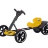 Детский складной электромобиль Go-Kart с аккумулятором и пультом электрокар Желтый