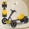 Детский складной электромобиль Go-Kart с аккумулятором и пультом электрокар Желтый