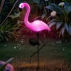 Садовый светильник "Фламинго" на солнечной батарее с LED-подсветкой, декоративный, розовый 26X-76 набор 3 шт в упаковке