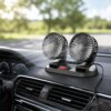 Автомобильный двойной вентилятор Vehicle Fan X666 от прикуривателя с двумя поворотными головками