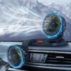 Автомобильный двойной вентилятор Vehicle Fan X666 от прикуривателя с двумя поворотными головками