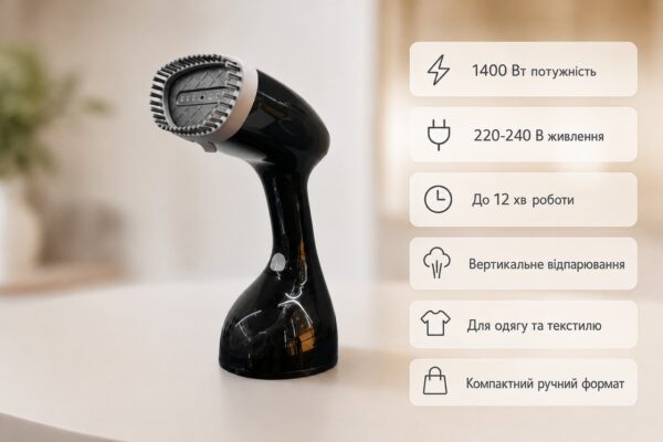 Отпариватель ручной Handheld Streamer RL-2408 1400W / Паровой утюг / Отпариватель для одежды