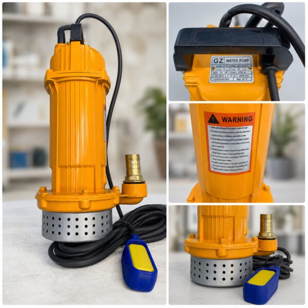 Канализационный насос для откачки чистой и грязной воды 2000W 220v 2.6HP / Погружной дренажно-канализационный насос