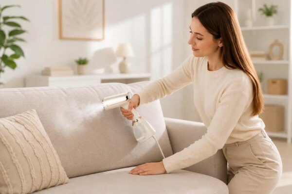 Отпариватель ручной KY-003 1500W WHITE / Отпариватель вертикальный белый