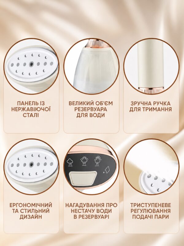 Отпариватель ручной KY-003 1500W WHITE / Отпариватель вертикальный белый