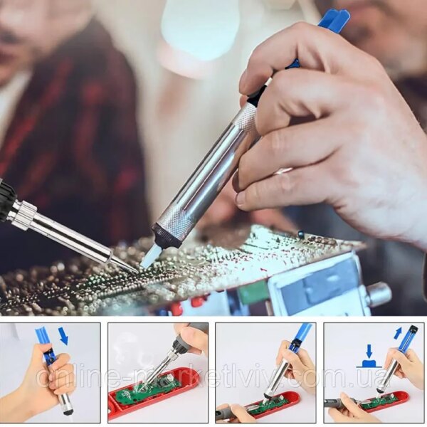 Набор паяльника с мультиметром, 19шт, 60Вт, Soldering kit / Паяльный набор / Паяльник с регулятором температуры