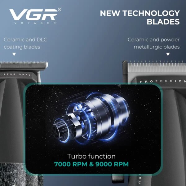 Набор для стрижки VGR 3 в 1 V-640 S3 BLACK, машинка для стрижки (clipper), триммер и электробритва (шейвер