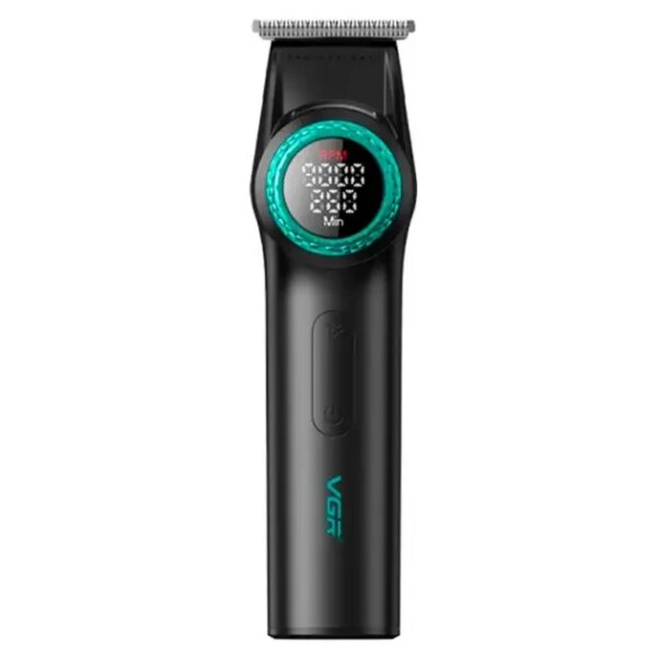 Триммер VGR V-977 BLACK, регулировка мощностей 6000 - 8000 PRM, 2500 mAh, 4 насадки, LED display
