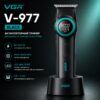 Триммер VGR V-977 BLACK, регулировка мощностей 6000 - 8000 PRM, 2500 mAh, 4 насадки, LED display