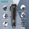 Машинка для стрижки волос VGR V-683 LED-дисплей аккумуляторная 4 насадки 10W Black