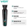 Тример VGR V-930 GREEN, 4 насадки, LED display