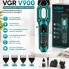 Аккумуляторная машинка для стрижки VGR V900 Green с набором насадок