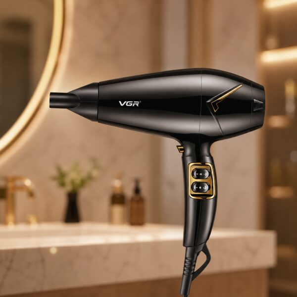 Фен VGR V 423 Black / Фен для сушки и укладки волос 2200W / Фен 2 скорости