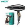 Фен VGR V 423 Black / Фен для сушки и укладки волос 2200W / Фен 2 скорости