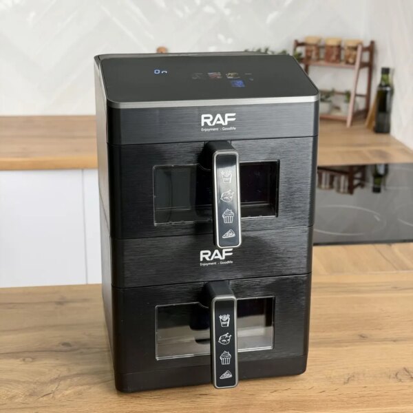 Двойная аэрофритюрница-мультипечь RAF R.5225 Dual Zone 3300 Вт, 12 л, две независимые корзины по 6 л, электронное управление