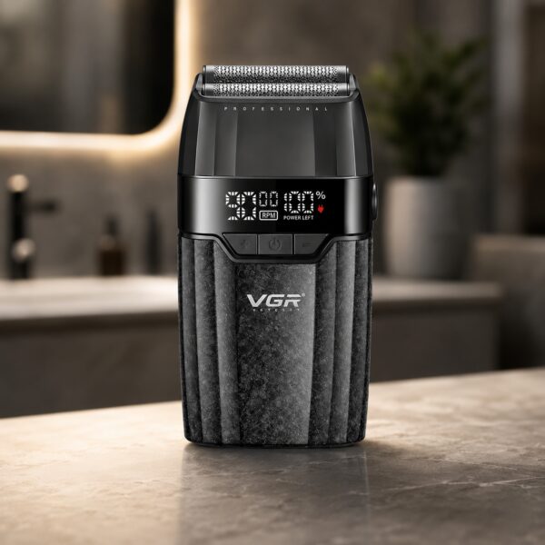 Бритва VGR V 640 S Black / Шейвер мужской профессиональный / Электробритва аккумуляторная черная