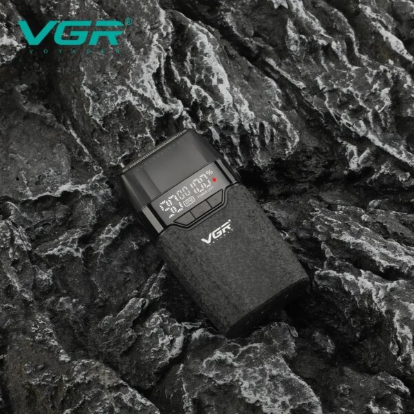 Бритва VGR V 640 S Black / Шейвер мужской профессиональный / Электробритва аккумуляторная черная