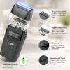 Бритва VGR V 640 S Black / Шейвер мужской профессиональный / Электробритва аккумуляторная черная