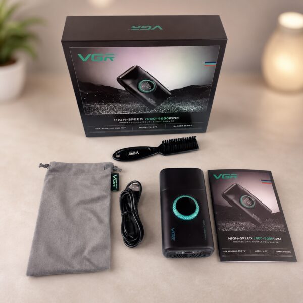 Бритва VGR 378 Black / Шейвер двойное лезвие, триммер / Бритва с LED дисплеем