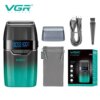 Электробритва VGR V-308, Green шейвер, двойное лезвие, 9000 RPM, LED Display
