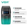 Электробритва VGR V-308, Green шейвер, двойное лезвие, 9000 RPM, LED Display